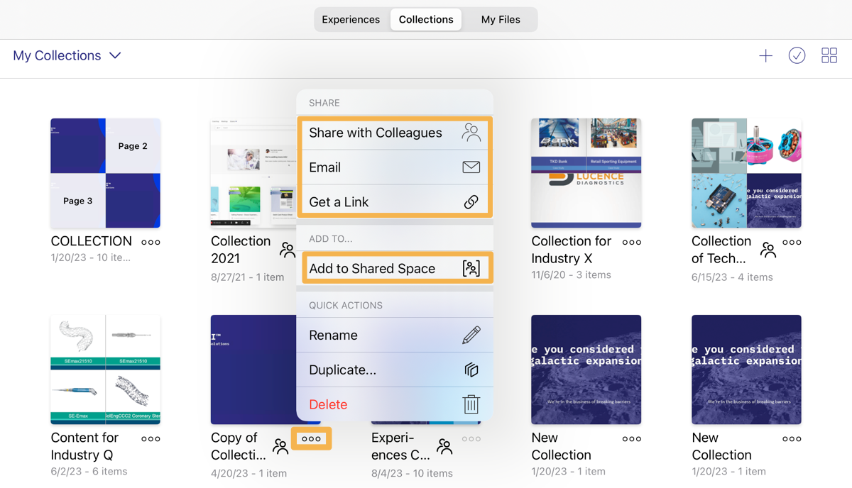 Share a Collection – Showpad Help Center