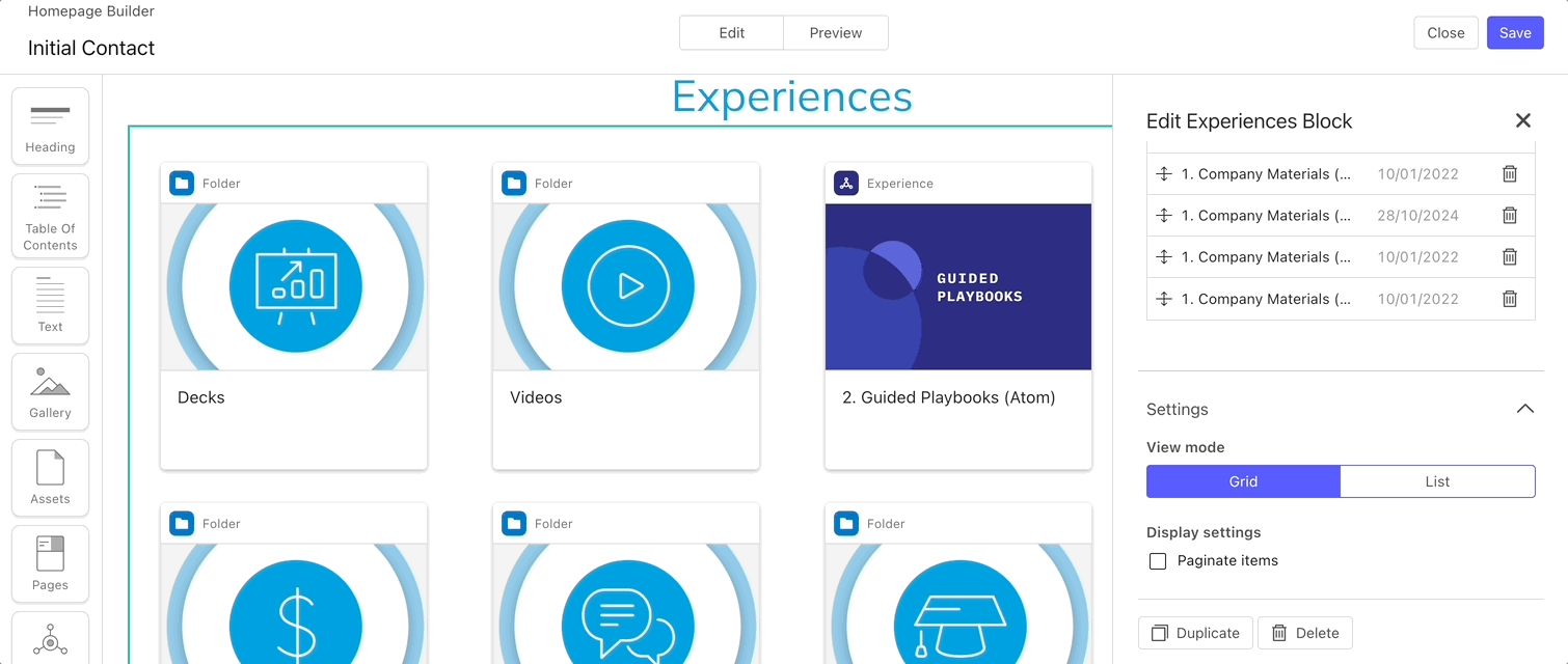 Homepage Experience view.gif