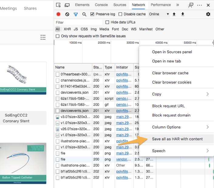 Generate a HAR File – Showpad Help Center